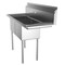 Koolmore 2 Compartment Stainless Steel NSF Commercial Kitchen Prep & Utility Sink with Drainboard SB151512-15R3 - alternate 2